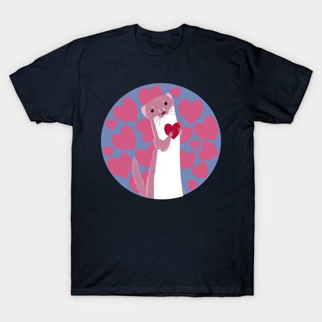 Women weasel in pink T-Shirt by belettelepink